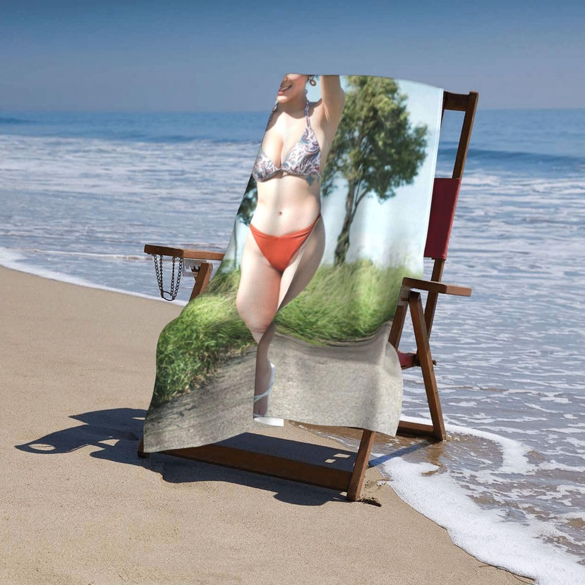 Amazon｜バスタオル林襄（リンシャンmizuki） (10) 大判 ビーチタオル